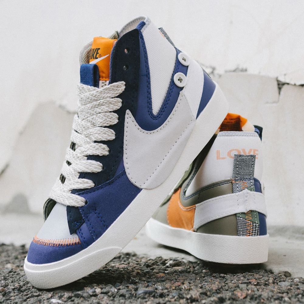 Nike Blazer Mid '77 Jumbo 'Voodoo - Grey Fog Phantom'-DQ5080 001 - Wmns Sz 9-EUC